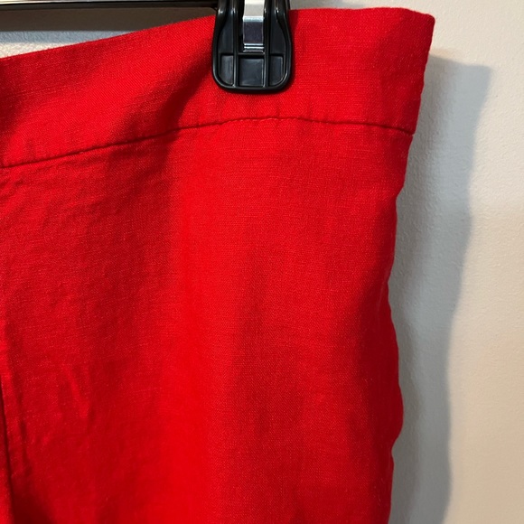 Loft Wide Leg Cropped Linen Pants - Picture 4 of 4